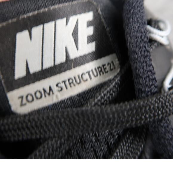 Nike Shoes Womens 10.5 Athletic Trainer Zoom Structure 21 Running Sneakers Black - Picture 5 of 13